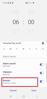 Tap Snooze