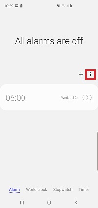 Tap menu