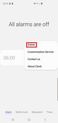 Tap Delete