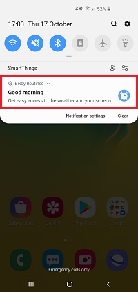 Tap the notification card to see more information