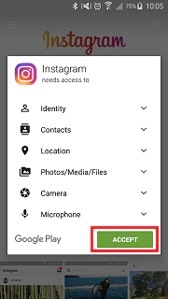 Tap Accept