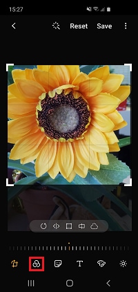 Tap the filters icon