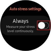 Activate Always by swiping switch to the right
