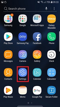 Tap Settings