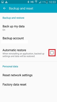 Tap the checkbox