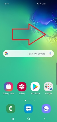 Swipe right on your home screen