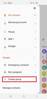 Tap Create group