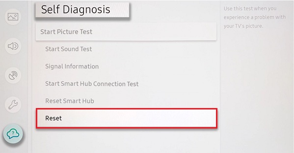 How do I perform a factory reset on my Samsung TV?
