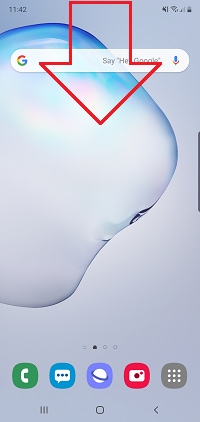 Pull down from two places at the top of the screen to open your quick settings