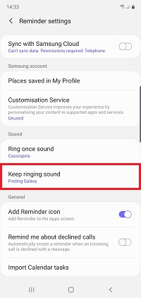 Tap keep ringing sound