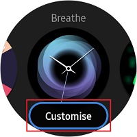 Tap Customise