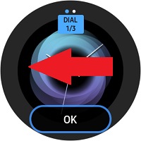 Swipe left to edit another aspect of face