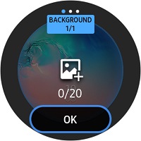 Tap screen to change the background image
