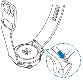 Insert end of the spring bar into watch