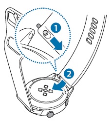Slide spring bar inwards