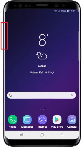 Tap the volume keys