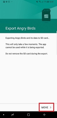 Tap Move or Move SD card