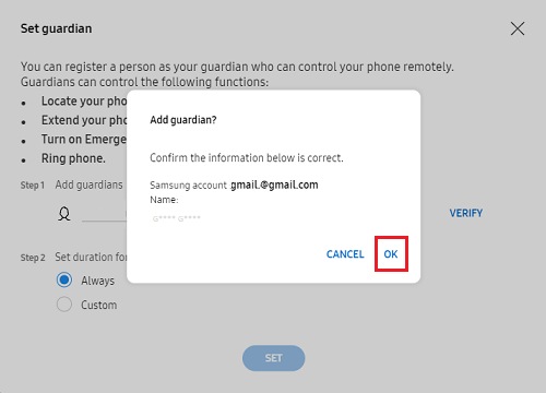 Click OK