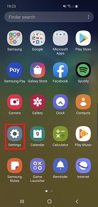 Open the Settings app