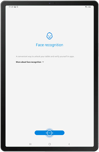 Tap Continue to register face