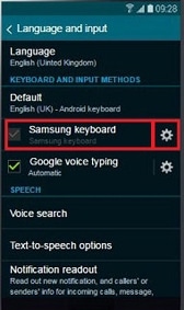 predictive text samsung s8