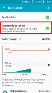 How do I check data usage on my Samsung Galaxy device?