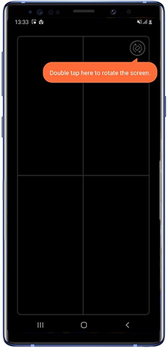 Double tap to rotate screen