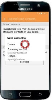 Device menu is selected