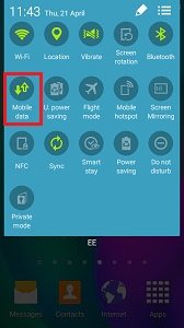data mobile enable samsung disable turn icon off support
