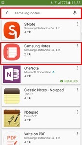 How do I restore Samsung Notes from an old device to a new device using