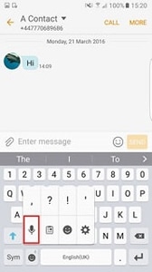 How do I send a text message by voice?