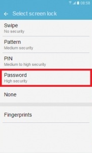 How do I set a password for my Samsung Galaxy S7 or S7 Edge?