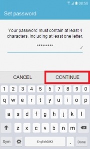 How do I set a password for my Samsung Galaxy S7 or S7 Edge?