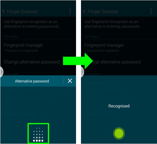 How do I set up and use the Finger Scanner on my Samsung Galaxy S5?