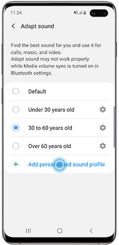 Tap Add personalised sound profile
