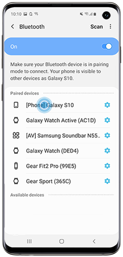 View list of devices paired via Bluetooth