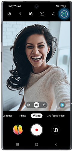 Tap the Doodle icon in camera mode on Galaxy Note10
