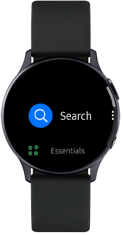 Tap Search in Galaxy Store on Galaxy Watch Active2