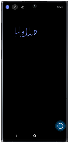 Tap the down arrow to add new page