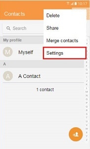How do I import or export contacts to and from my Samsung Galaxy S7 or S7 Edge?