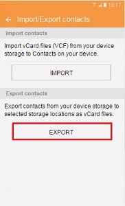 How do I import or export contacts to and from my Samsung Galaxy S7 or S7 Edge?