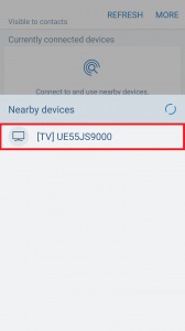 Tap the device you want to connect to