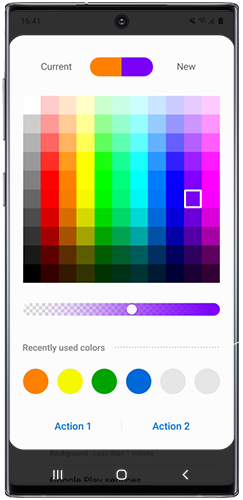 Colour selector updated with One UI 2