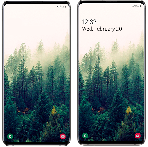 Font colour adjusts according to the wallpaper with One UI 2