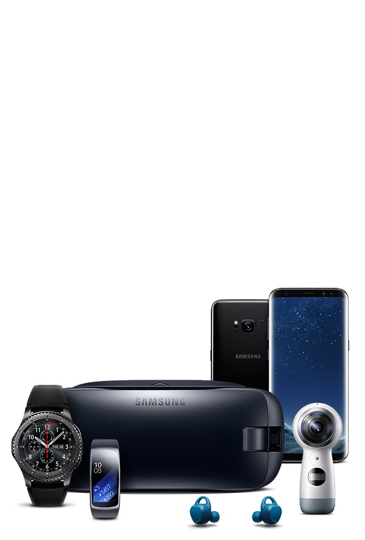 Gear 360 Camera, Gear VR Headset, Galaxy S7 Black and S7 Edge Black