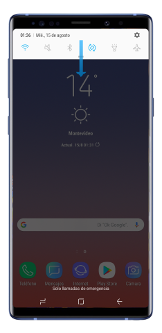 panel de notificaciones