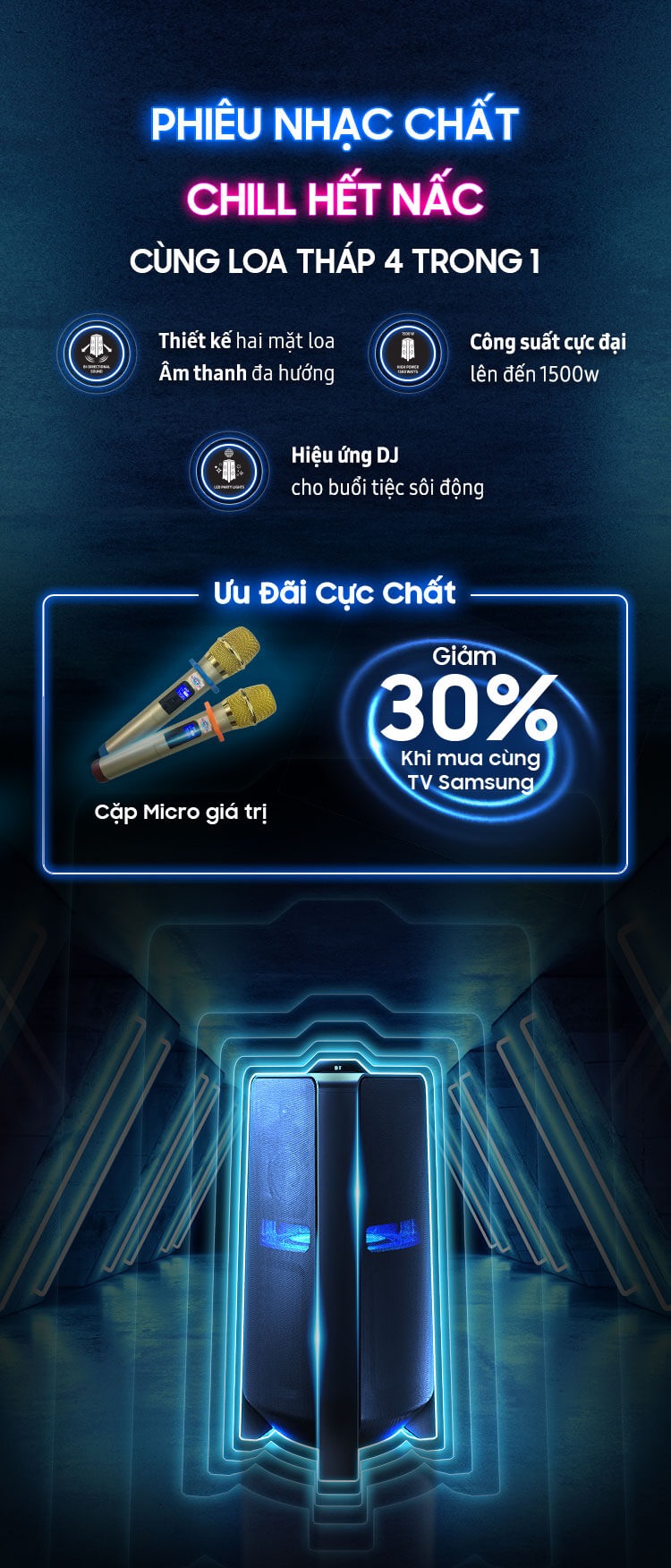 PHIÊU NHẠC CHẤT CHILL HẾT NẤC CÙNG LOA THÁP 4 TRONG 1