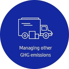An icon for the GHG emission management in other phases