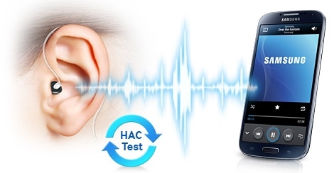 The image represents Mutual communication of Smartphones and hearing aid.