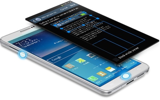 This image explains that users can set up the parts which recognise touching on the screen.